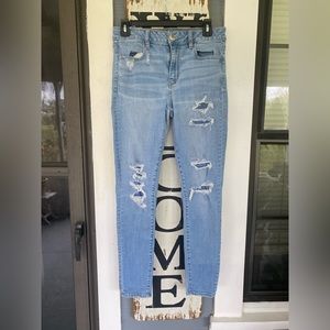 American eagle light wash skinny jeans